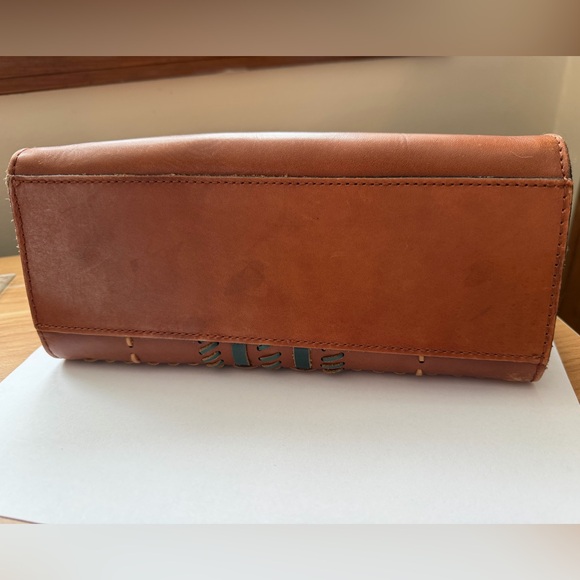 Patricia Nash Cognac Leather Satchel - Convertible to Crossbody - Picture 7 of 16